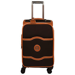 Delsey Chatelet Plus Soft 4-Wheel 55cm Cabin Suitcase, Chocolate
